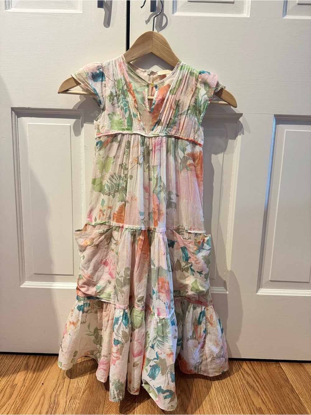Roberto Cavalli Girls’ Floral Print Sleeveless Dress, Size 4Y